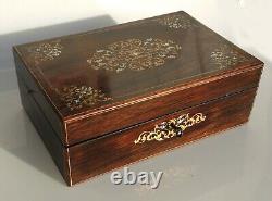 Box Box Box Required Old XIX Argent French Sewing Box And Case