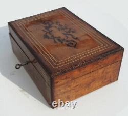 Box Box Box Required Old XIX Argent French Sewing Box And Case