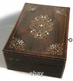 Box Box Box Required Old XIX Argent French Sewing Box And Case