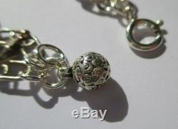 Bracelet Antique Filigranes Silver Charm Sterling Silver 11.2g 19cm