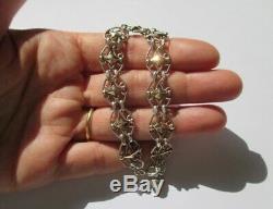 Bracelet Antique Filigranes Silver Charm Sterling Silver 11.2g 19cm