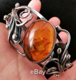 Bracelet Old Amber In Silver