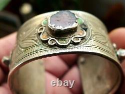 Bracelet Silver Old Email Jewelry Morocco Antique Moroccan Berber Silver Bangle