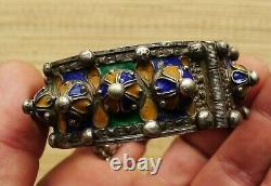 Bracelet Silver Old Email Jewelry Morocco Antique Moroccan Berber Silver Bangle