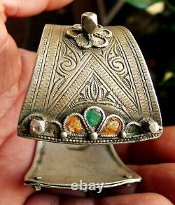 Bracelet Silver Old Email Jewelry Morocco Antique Moroccan Berber Silver Bangle