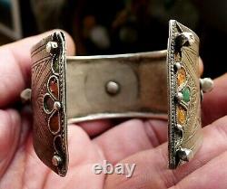 Bracelet Silver Old Email Jewelry Morocco Antique Moroccan Berber Silver Bangle