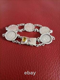 Bracelet with 925 Sterling Silver Ancient Pieces