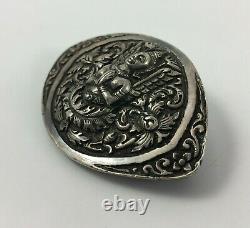 Brooch A Decor Buddha India Silver 24 Grams Beautiful Invoice Old H1113