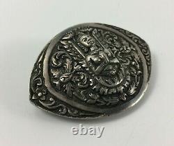 Brooch A Decor Buddha India Silver 24 Grams Beautiful Invoice Old H1113