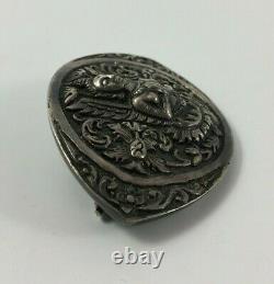 Brooch A Decor Buddha India Silver 24 Grams Beautiful Invoice Old H1113