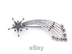 Brooch Comet Old Star Worthy St Vincent In Sterling Silver XIX