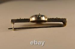 Brooch Old Silver Massive Emaille Russian Antique Enameled Silver Russian Brooch