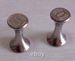 CARTIER Vintage Pair of Solid Silver Diabolo Cufflinks 20g