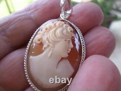 Came Ancien-coqille-women's Profile-pendant-silver Massif 925-poland-silver