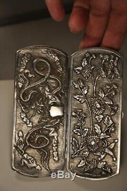 Case A Spyglass Old Sterling Silver Antique Chinese Silver Opera Glasses Case