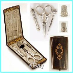 Case Box Set Needle Set Of Sewing Old Sew Xixth Silver Silver