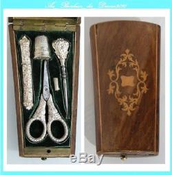 Case Box Set Needle Set Of Sewing Old Sew Xixth Silver Silver