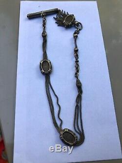 Chain Pocket Watch Old Silver Massive Old Silver Watch Chain Flowers Lys