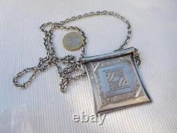 Chain and pendant antique solid silver, Ethnic Africa, engravings GB35 LOT