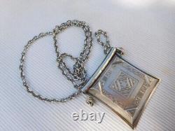 Chain and pendant antique solid silver, Ethnic Africa, engravings GB35 LOT