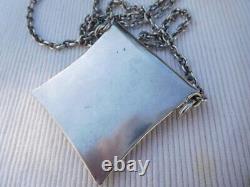 Chain and pendant antique solid silver, Ethnic Africa, engravings GB35 LOT