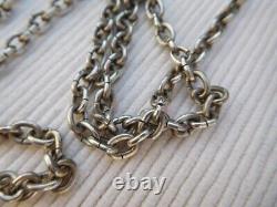 Chain and pendant antique solid silver, Ethnic Africa, engravings GB35 LOT