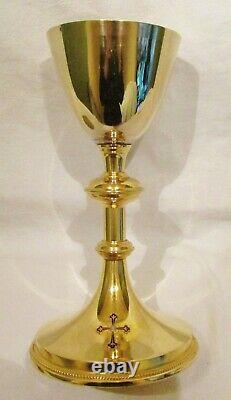 Chalice & Paten Former Silver Gilt Paten Chalice 1900 Sterling Silver Gilt