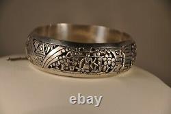 Chinese Bracelet Ancient Silver Massive Antique Chinese Solid Silver Bangle