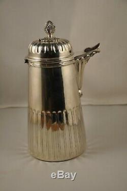 Chocolatiere Coffee Pot Old Sterling Silver Minerve 624 Gr
