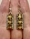 Citrine, Topaz, Vermeil, Solid Silver, Antique Earrings