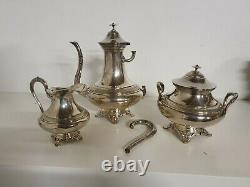 Coffee Pot Pot Au Lait Sugar Solid Silver Old Solid Silver Punch