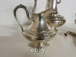 Coffee Pot Pot Au Lait Sugar Solid Silver Old Solid Silver Punch