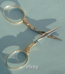 Coffret Necessaire De Couture Ancien Argent Scissors Sévrier French Sewing Etui