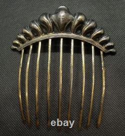 Comb Diadem Ancient Silver Vermeil Antique French Gild Silver Hair Comb Tiara