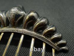 Comb Diadem Ancient Silver Vermeil Antique French Gild Silver Hair Comb Tiara