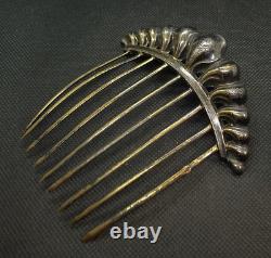 Comb Diadem Ancient Silver Vermeil Antique French Gild Silver Hair Comb Tiara