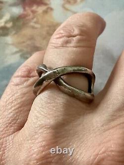 Crab Mark, French Manufacture, Solid Silver, Original Vintage Ring