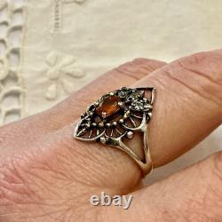Creator Opal Fire & Tanzanite Antique Solid Silver Ring