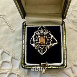 Creator Opal Fire & Tanzanite Antique Solid Silver Ring