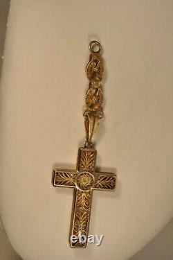 Cross Ancien Argent Massif Vermeil Watermark Antique Italian Watermark Cross