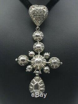 Cross Hump And Flowing Solid Silver Jewelery Former Regional Normand Nineteenth