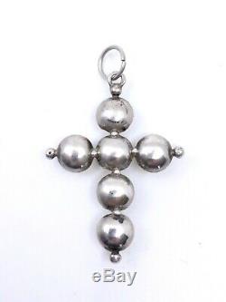 Cross Old Jeannette Regional Arlesienne Provencal Silver And Rhinestone