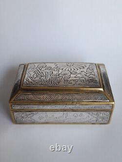 Curious Little Ancient Set In Silver-encrusted Brass, Islamic Art