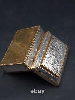 Curious Little Ancient Set In Silver-encrusted Brass, Islamic Art