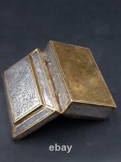 Curious Little Ancient Set In Silver-encrusted Brass, Islamic Art