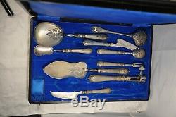 Cutlery Service Old Antique Solid Silver Sterling Silver Serving Silverware