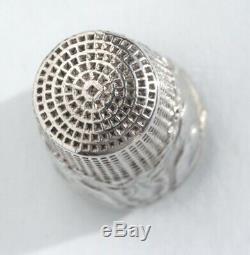 Denteliere Old Sewing Thimble Fingerhut Silver Sewing Thimble French Silver Wire