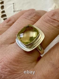ENORMOUS NATURAL CITRINE SOLID SILVER, ANTIQUE MARQUISE RING, Unique CREATOR