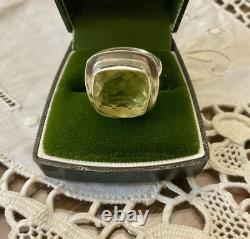ENORMOUS NATURAL CITRINE SOLID SILVER, ANTIQUE MARQUISE RING, Unique CREATOR