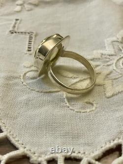 ENORMOUS NATURAL CITRINE SOLID SILVER, ANTIQUE MARQUISE RING, Unique CREATOR